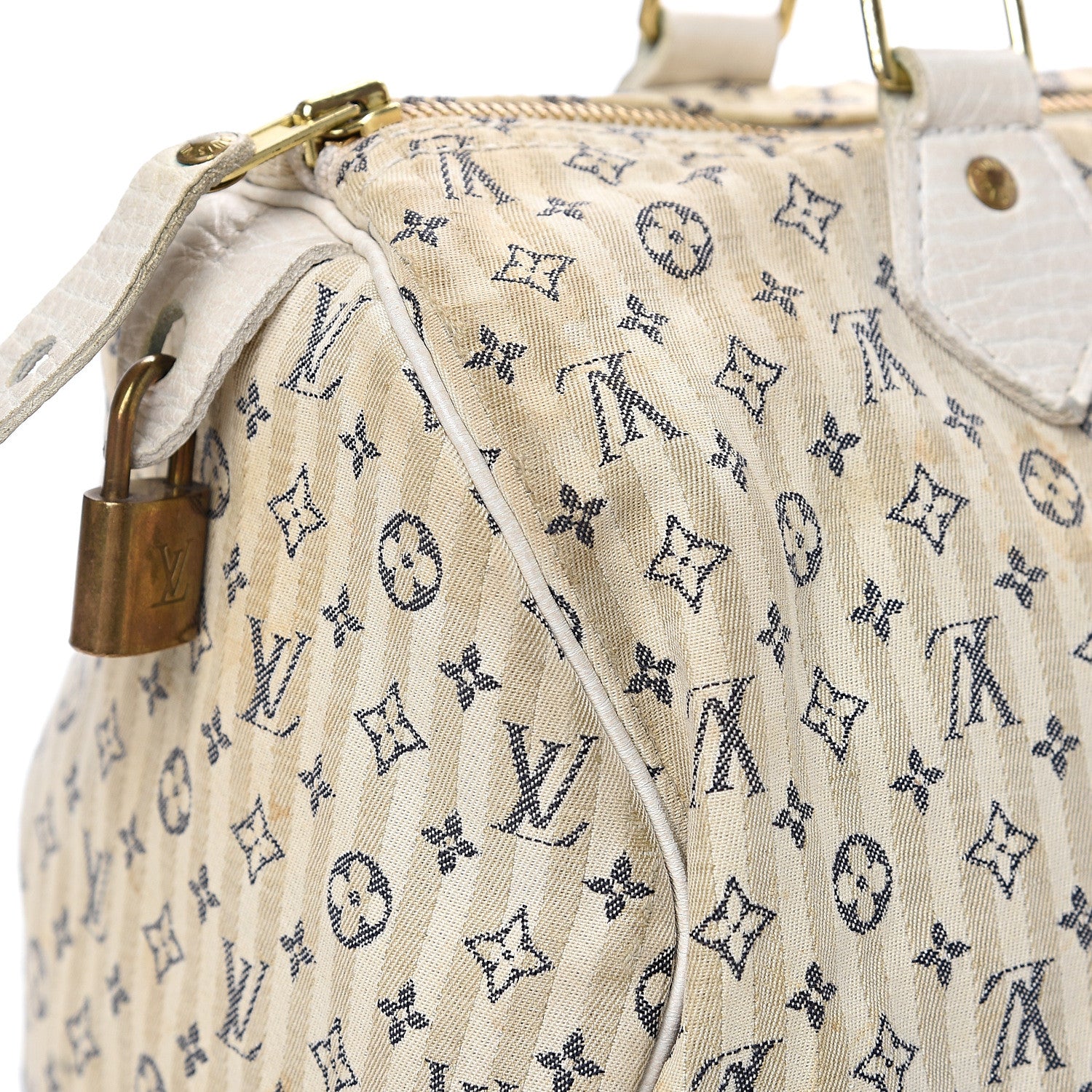 Louis Vuitton Mini Lin Croisette Speedy 30 Blue 14 of 19