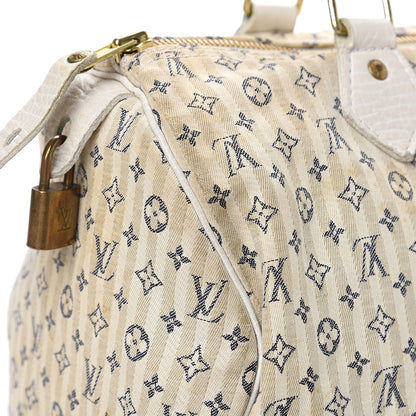 Louis Vuitton Mini Lin Croisette Speedy 30 Blue 14 of 19