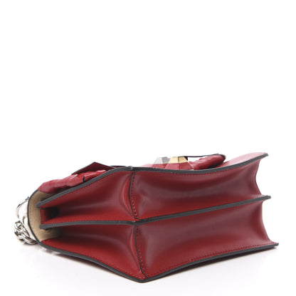 Fendi Vitello Liberty Shiny Nappa Lace Up Bow Small Kan I Shoulder Bag Fragola 4 of 10