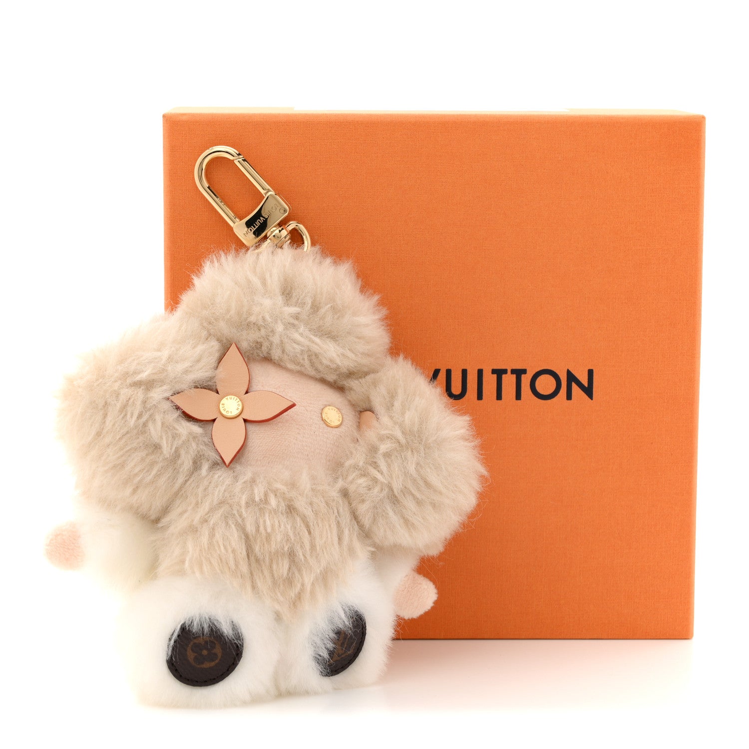 Louis Vuitton ファーチャーム Louis Vuitton Faux Fur My Vivienne Bag Charm Gris 1842078