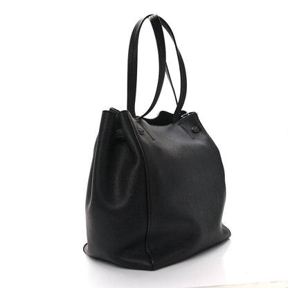 Celine Soft Grained Calfskin Medium Belt Cabas Phantom Black 3 of 14