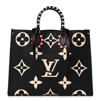 Louis Vuitton Empreinte Monogram Giant Crafty Onthego GM Black Creme 1 of 9
