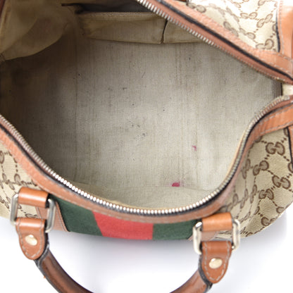 Gucci Monogram Vintage Web Medium Boston Tobacco 4 of 26