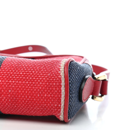 Gucci Canvas Sylvie Stripe Mini Ophidia Camera Bag Mystic White Hibiscus Red Maritime 9 of 9