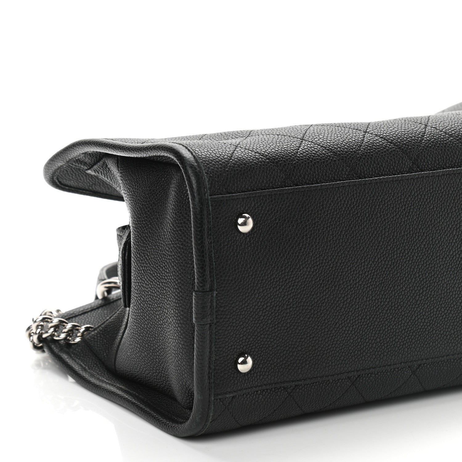 Chanel Caviar Stitched Shopping Tote Black 9 of 10