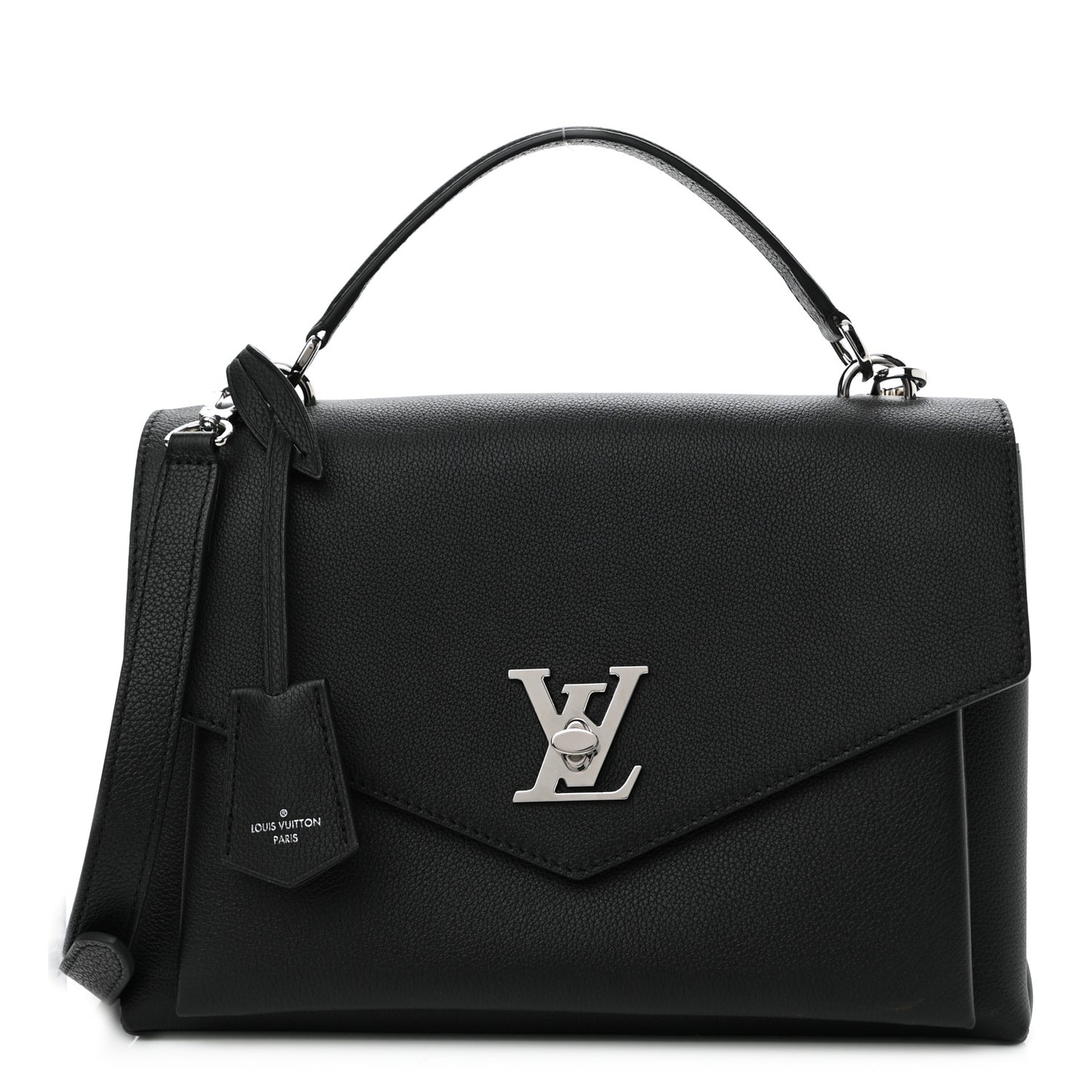Soft Calfskin My Lockme Top Handle Black