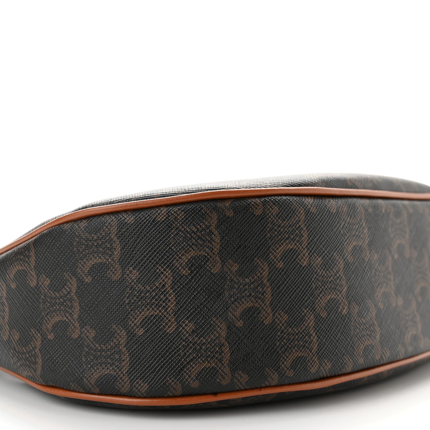 Celine Triomphe Canvas Calfskin Ava Shoulder Bag Tan 9 of 10