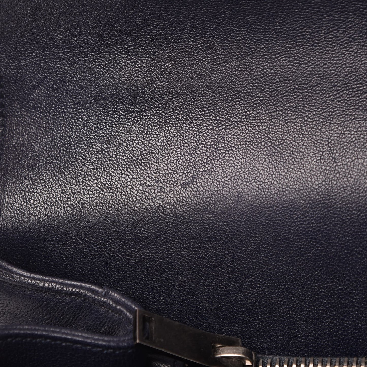 Sheepskin Matelasse Chevron Monogram Medium College Bag Deep Marine
