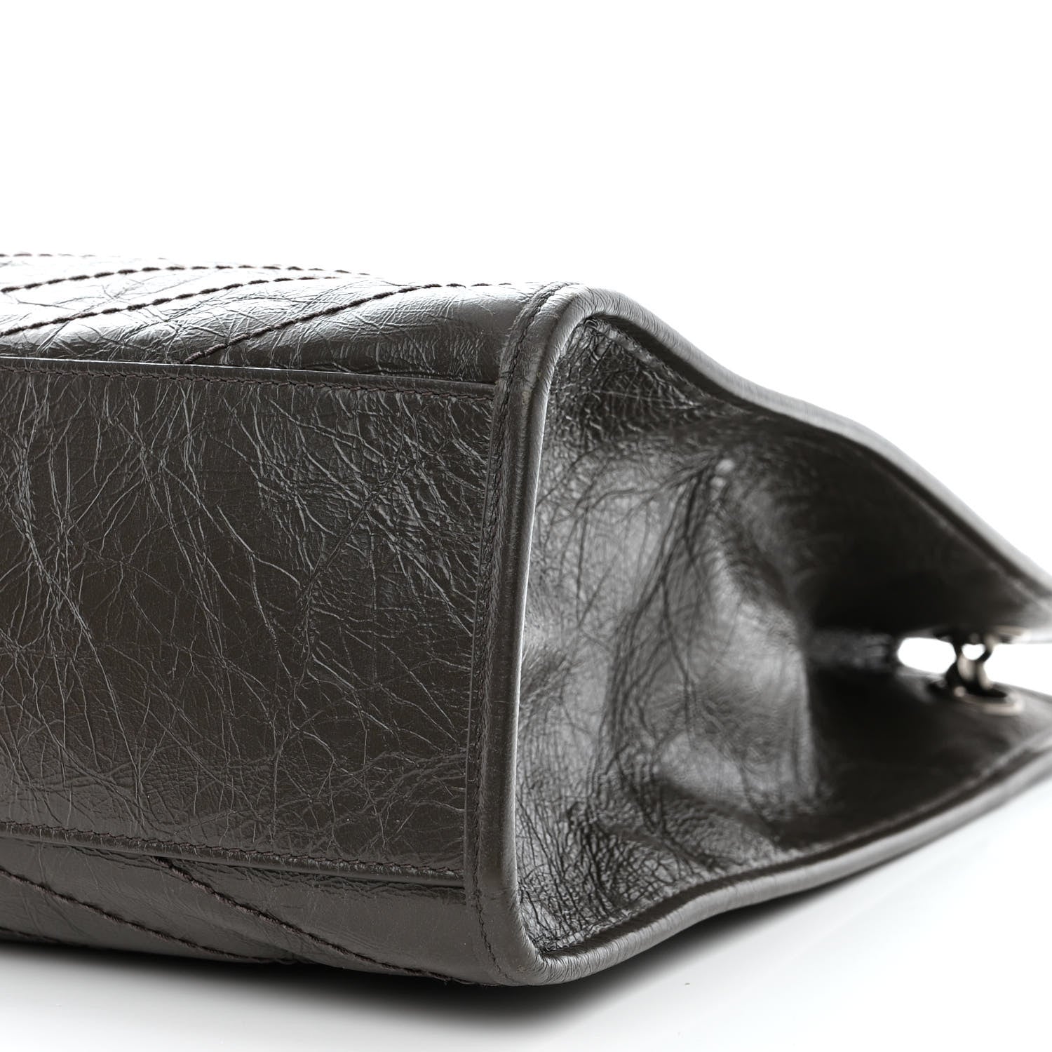 Saint Laurent Crinkled Calfskin Matelasse Monogram Niki Shoulder Bag Storm 10 of 10