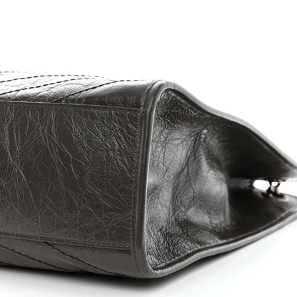 Saint Laurent Crinkled Calfskin Matelasse Monogram Niki Shoulder Bag Storm 10 of 10