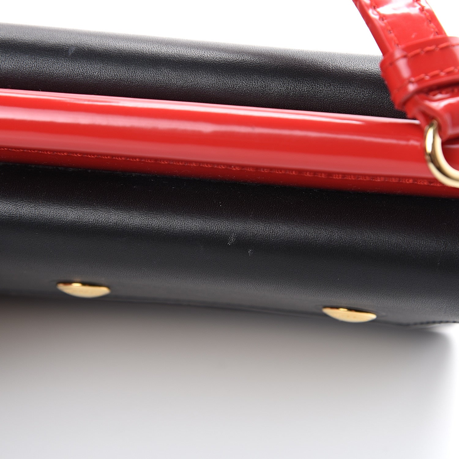 Burberry Calfskin Lizard Embossed Mini Title Bag with Pocket Black Honey 13 of 14