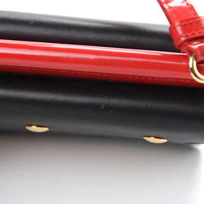 Burberry Calfskin Lizard Embossed Mini Title Bag with Pocket Black Honey 13 of 14