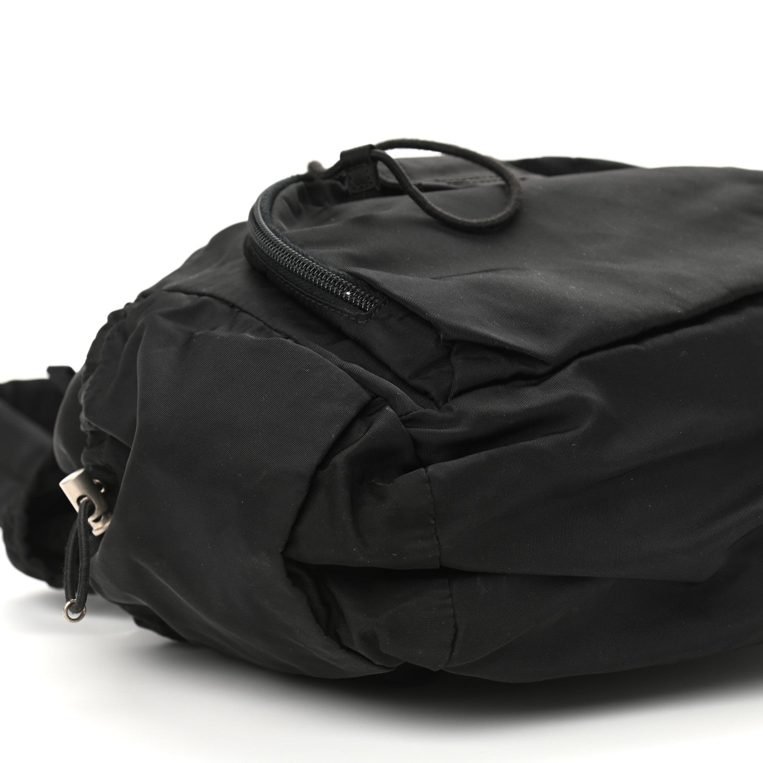 Prada Technical Nylon Saffiano Double Buckle Backpack Black 8 of 9