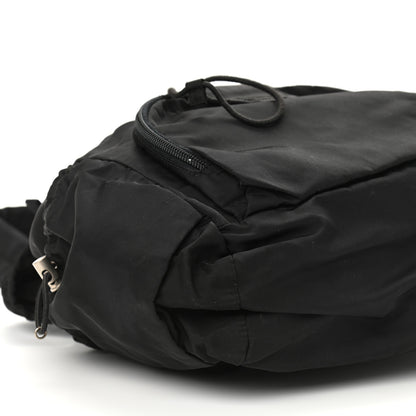 Prada Technical Nylon Saffiano Double Buckle Backpack Black 8 of 9