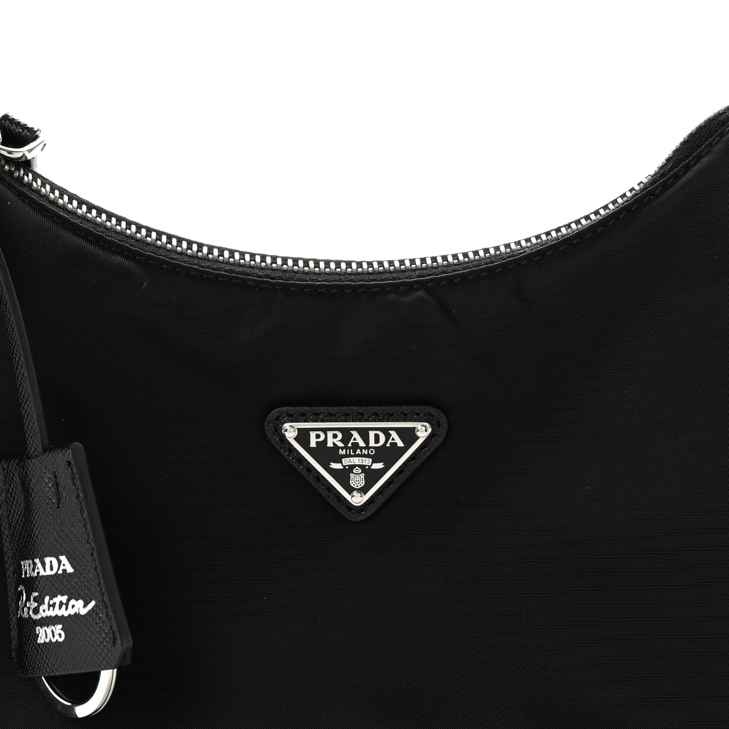Tessuto Nylon Saffiano Mini Re-Edition 2005 Bag Black