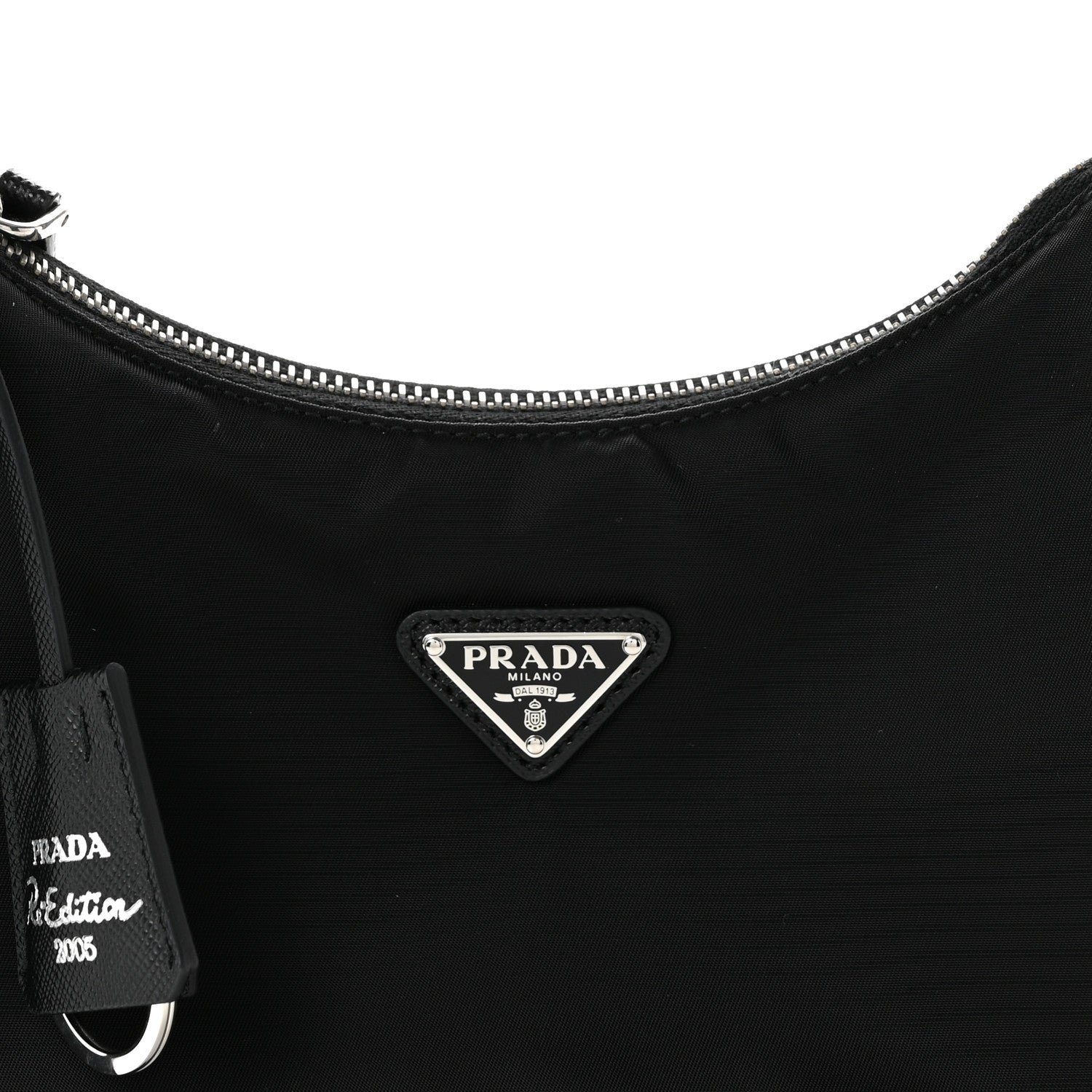 Prada Tessuto Nylon Saffiano Mini Re-Edition 2005 Bag Black 9 of 14