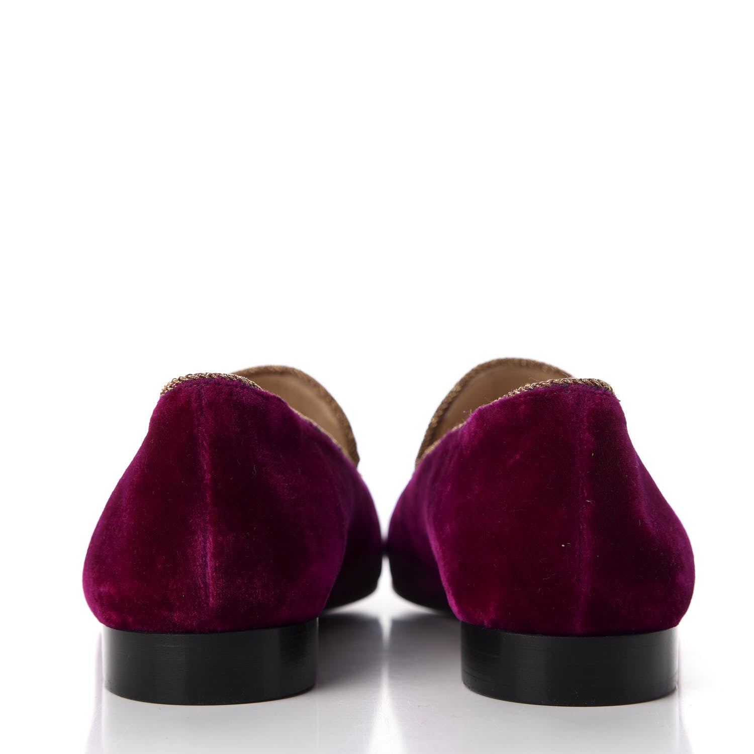Christian Louboutin Velvet Morning Sakouette Flat Loafers 37.5 Figue 7 of 11