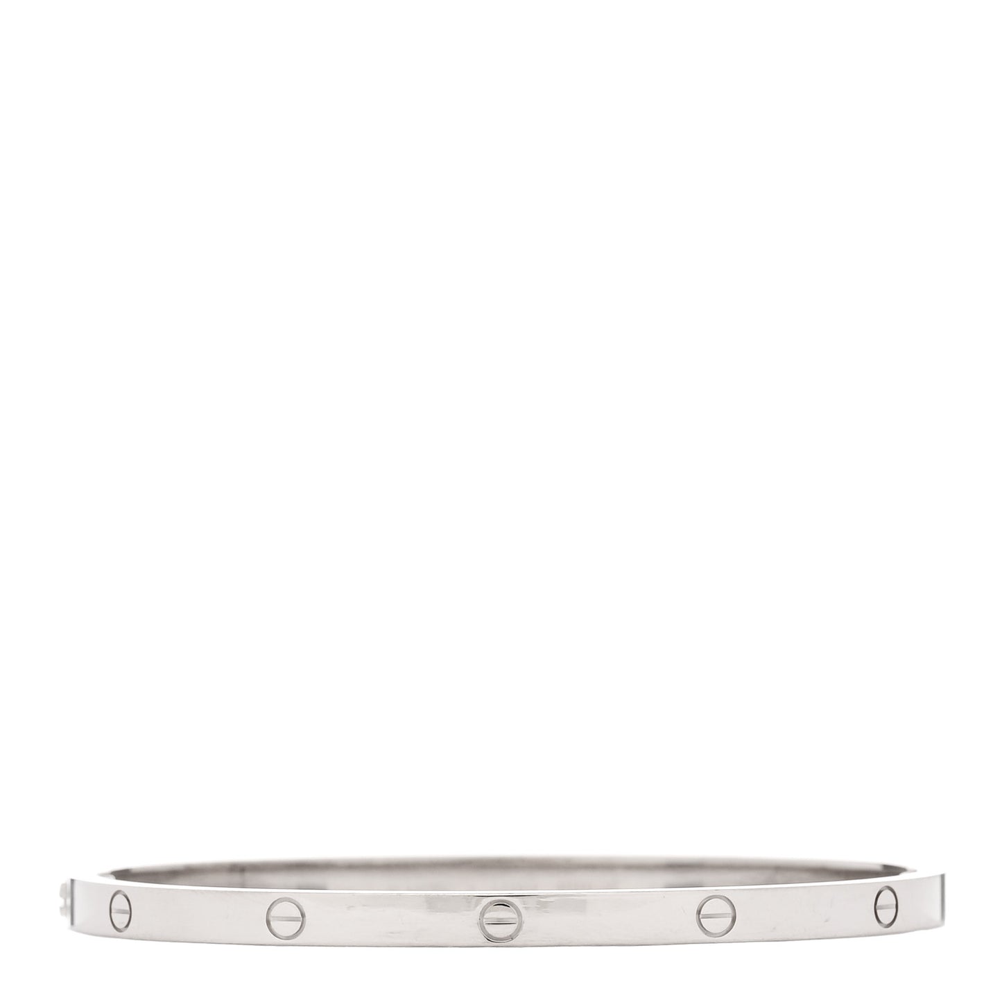 18K White Gold Small LOVE Bracelet 17
