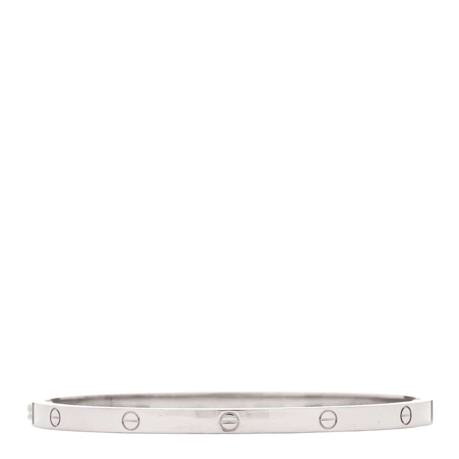 Cartier 18K White Gold Small LOVE Bracelet 17 2 of 9