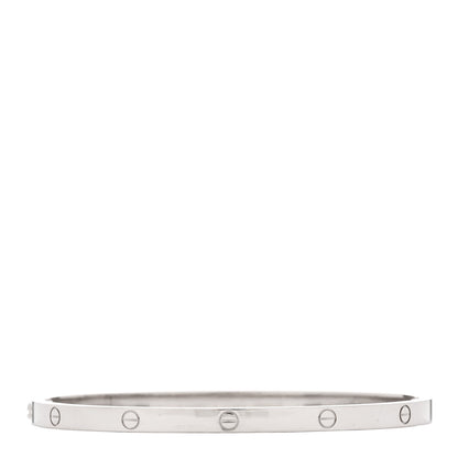 Cartier 18K White Gold Small LOVE Bracelet 17 2 of 9