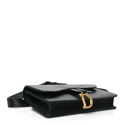 Christian Dior Grained Calfskin Saddle Belt Bag Black Black 4 of 10