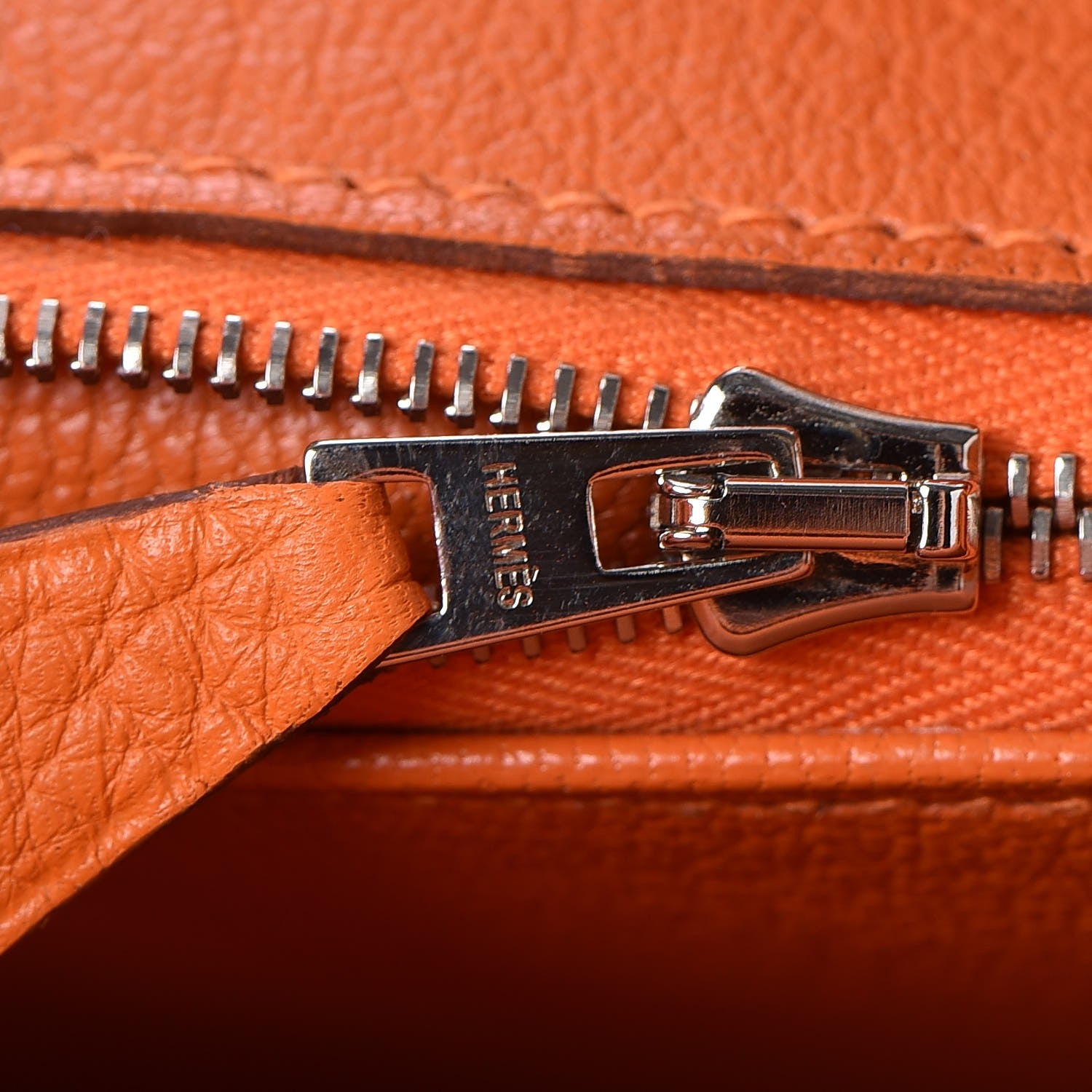 Hermes Taurillon Clemence Birkin 35 Orange 11 of 32