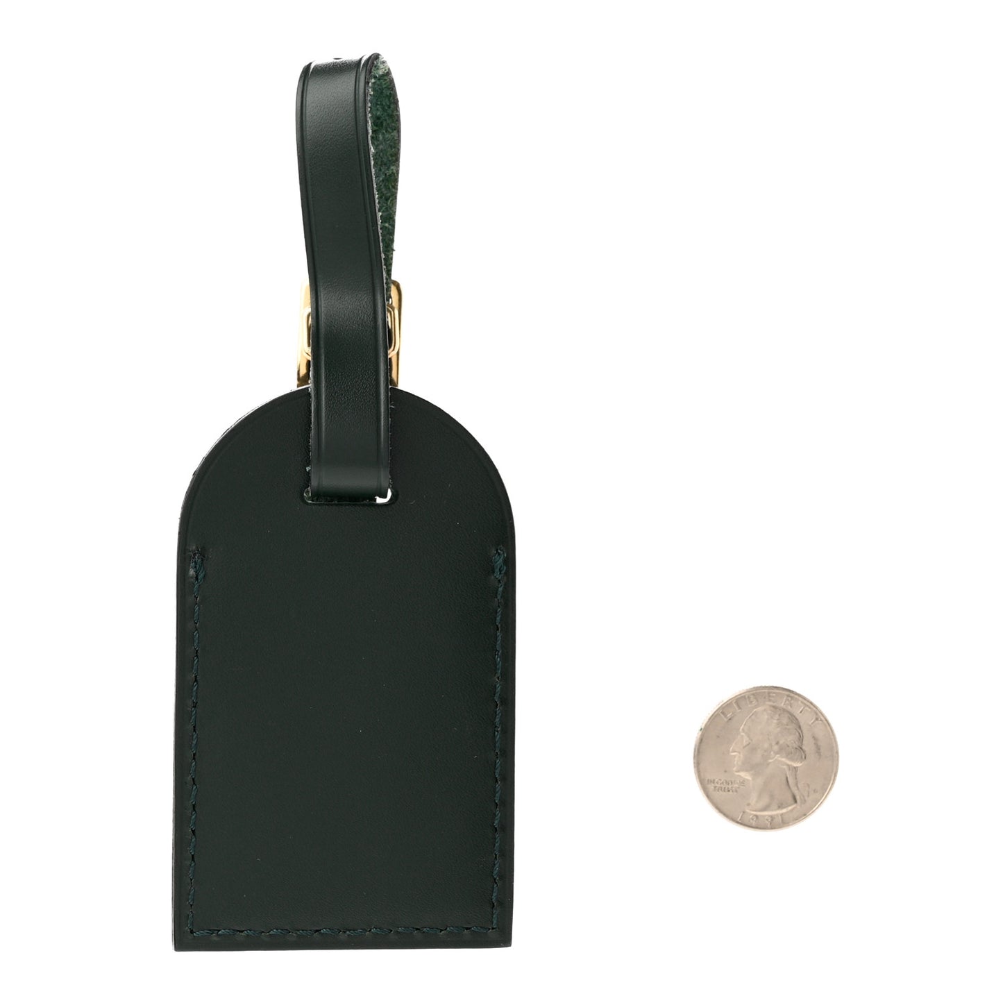 Calfskin Luggage Tag Green