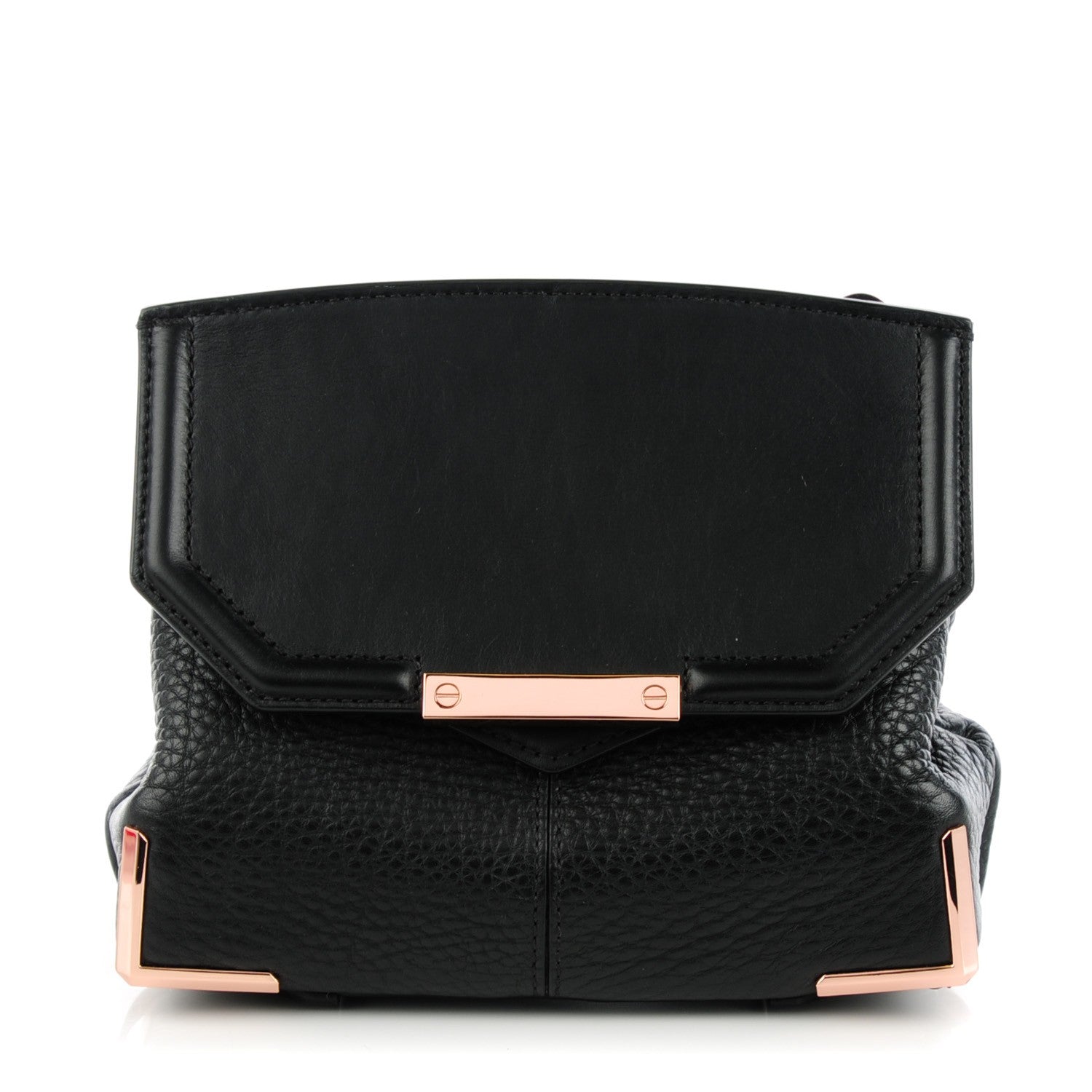 Alexander Wang Calfskin Small Marion Soft Black Rose Gold Hardware 1 of 6