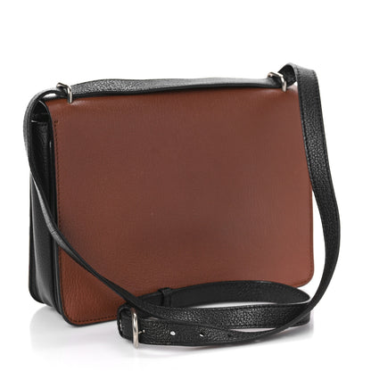 Burberry Goatskin Vintage Check Medium D-Ring Bag Tan Black 3 of 9