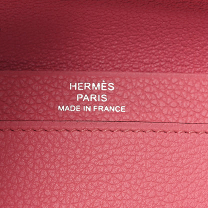 Hermes Evercolor RMS Card Holder Rose Azalee 5 of 6