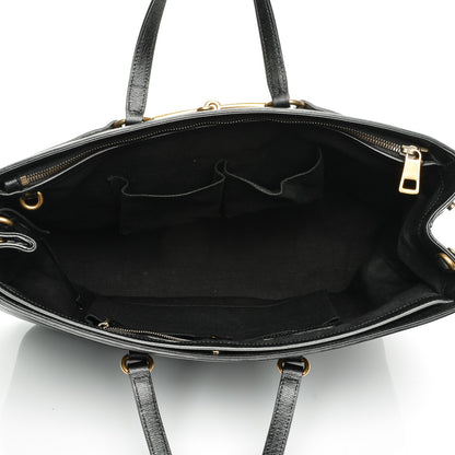 Gucci Textured Calfskin Large Bright Bit Tote Black 7 of 11