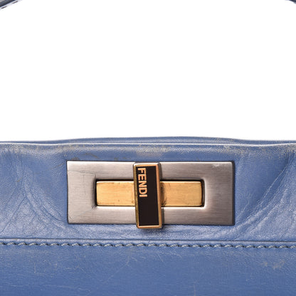 Fendi Vitello Suede Large Peekaboo Iconic Satchel Ortensia Black 28 of 31