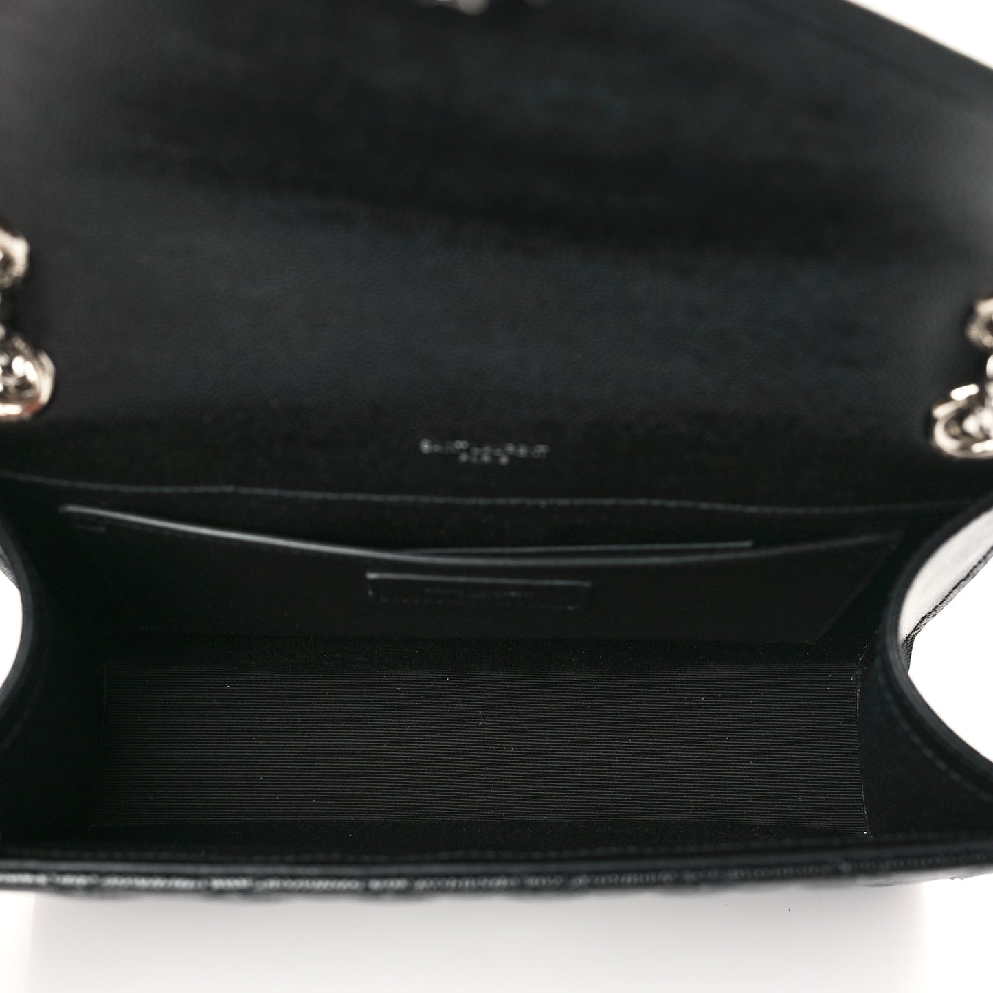 Grain De Poudre Textured Mixed Matelasse Triquilt Medium Monogram Satchel Black