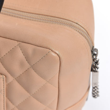 Chanel Calfskin Quilted Large Cambon Bowler Beige Black 15 of 15