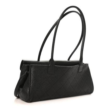 Chanel Grained Calfskin Stitched Urban Essentials Small Shopping Bag Black 3 of 11