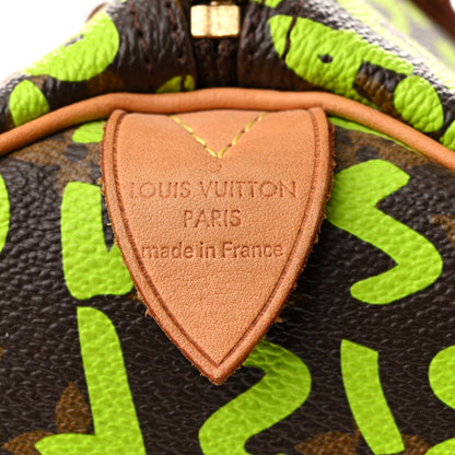 Louis Vuitton Monogram Graffiti Speedy 30 Green 6 of 10