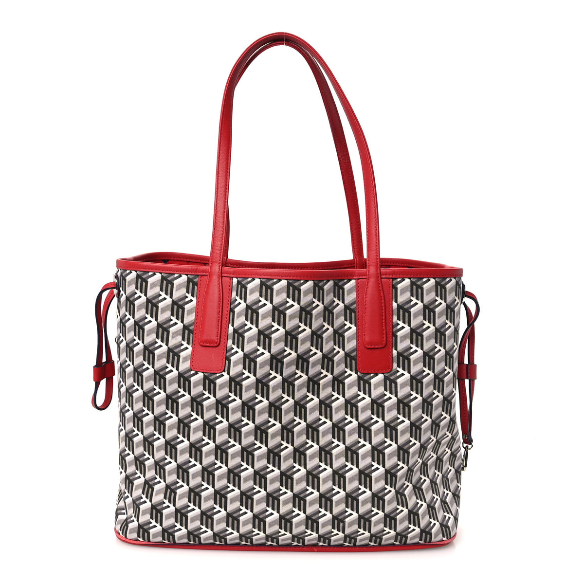 Visetos Medium Liz Reversible Shopper Tote Ruby Red