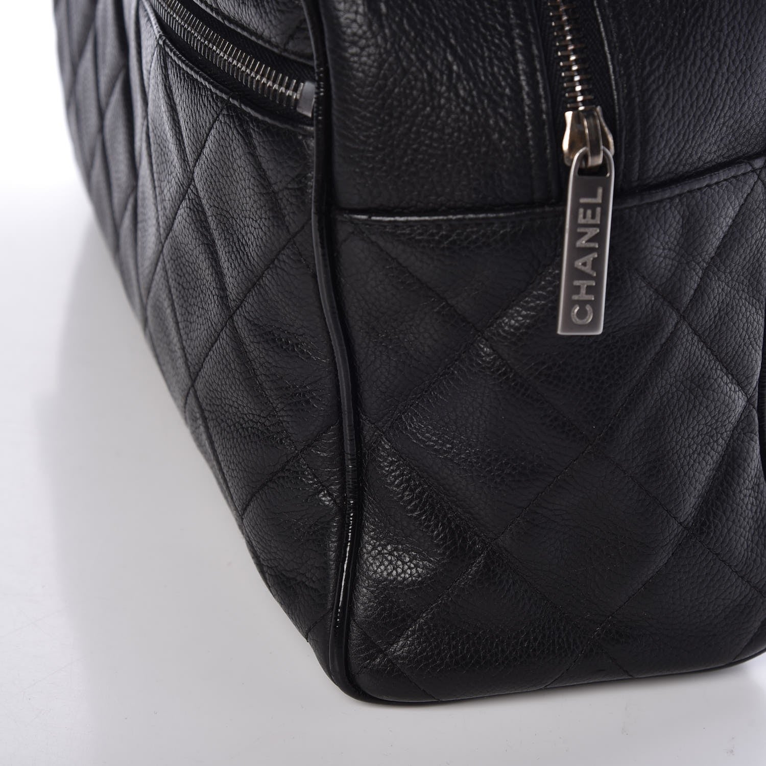 Chanel Caviar Patent Quilted Large Bowler Black 11 of 13