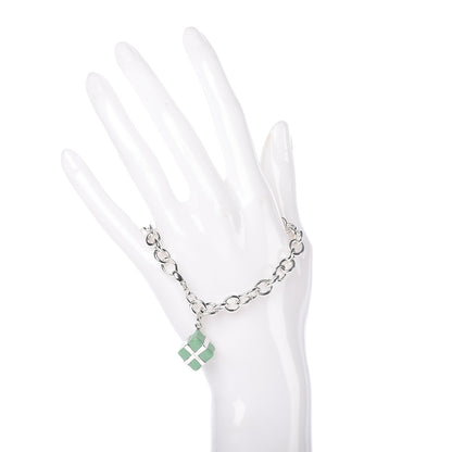 Tiffany Sterling Silver Enamel Blue Box Charm Bracelet 2 of 4