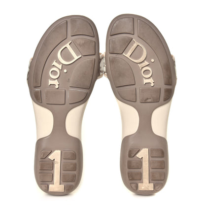 Christian Dior Monogram Vintage Flowers Sandals 37.5 Beige 11 of 14
