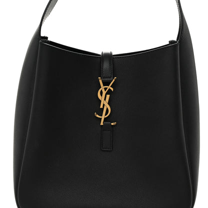 Saint Laurent Smooth Calfskin Small Le 5 A 7 Soft Hobo Black 7 of 9