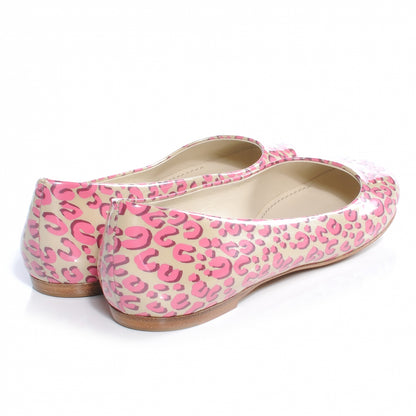 Louis Vuitton Patent Leopard Ballet Flats 38 Blanc Corail 5 of 8