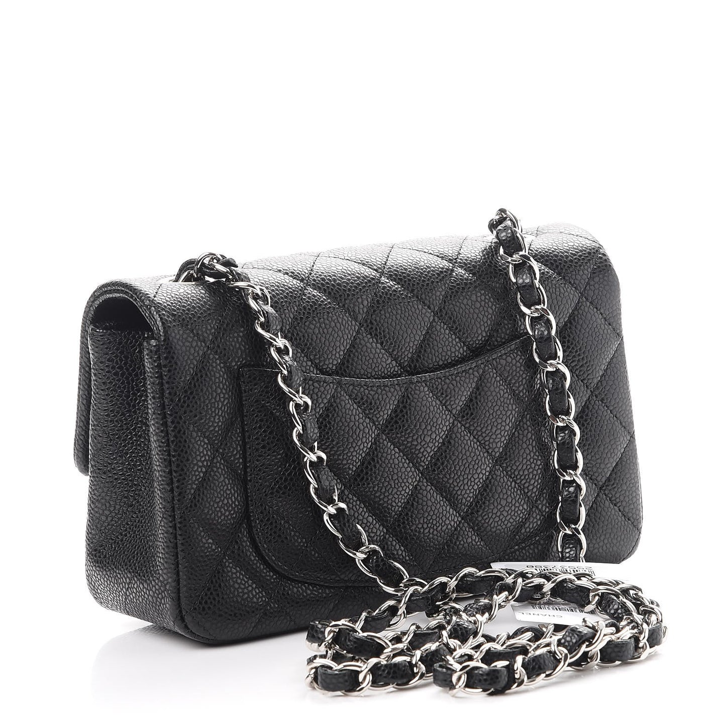 Caviar Quilted Mini Rectangular Flap Black
