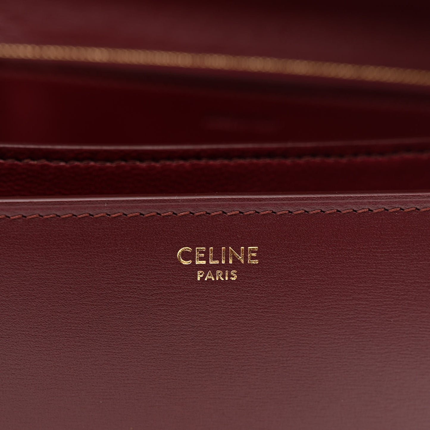 Box Calfskin Medium Classic Box Flap Bag Burgundy