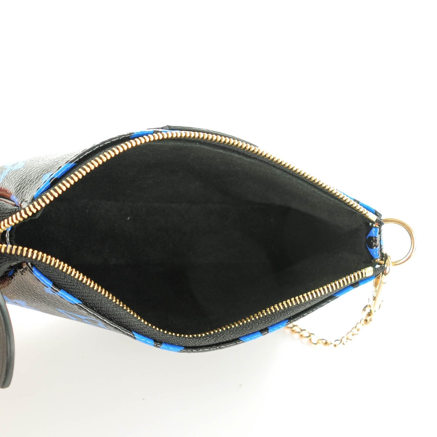Colored Monogram Mini Pochette Accessories Blue Black