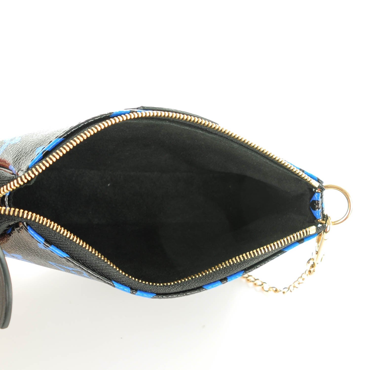 Louis Vuitton Colored Monogram Mini Pochette Accessories Blue Black 6 of 7