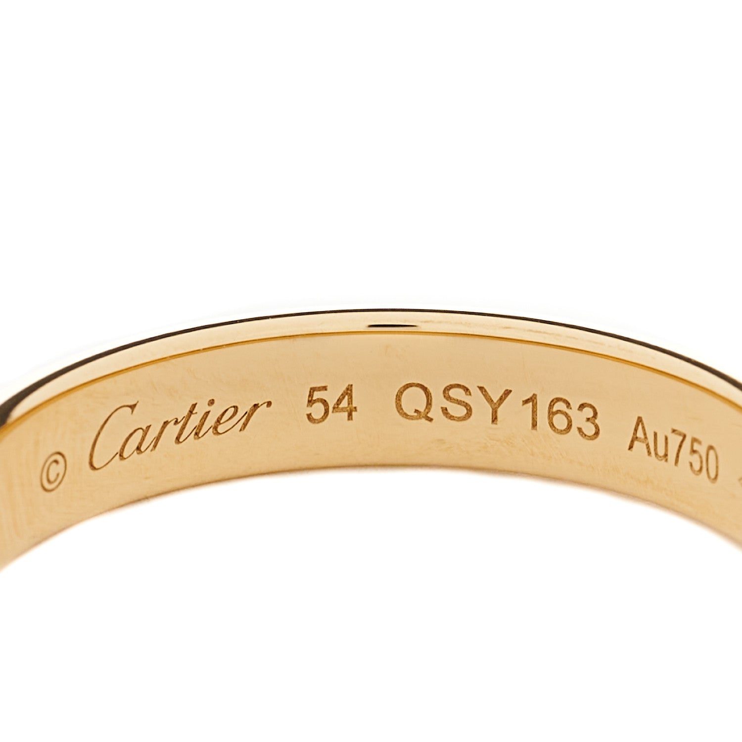 Cartier 18K Yellow Gold 3.5mm 1895 Wedding Band Ring 54 6.75 4 of 4