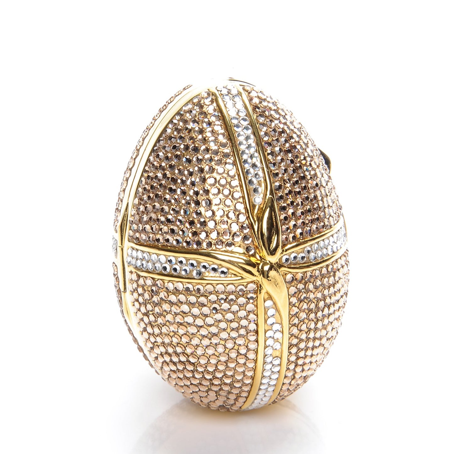 Crystal Minaudiere Pill Case Gold