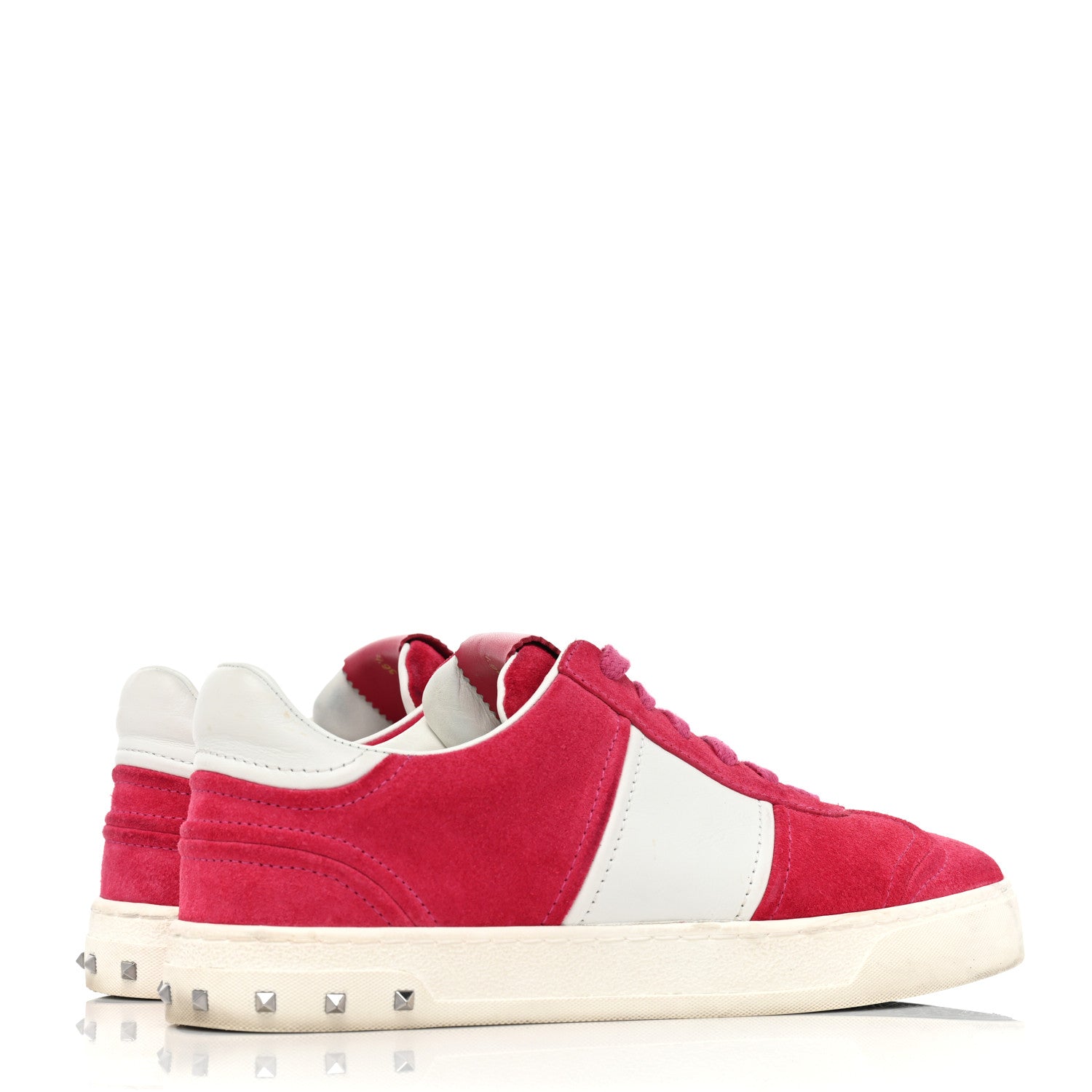 Valentino Garavani Suede Womens Flycrew Sneakers 36.5 Shadow Pink Optic White 5 of 13