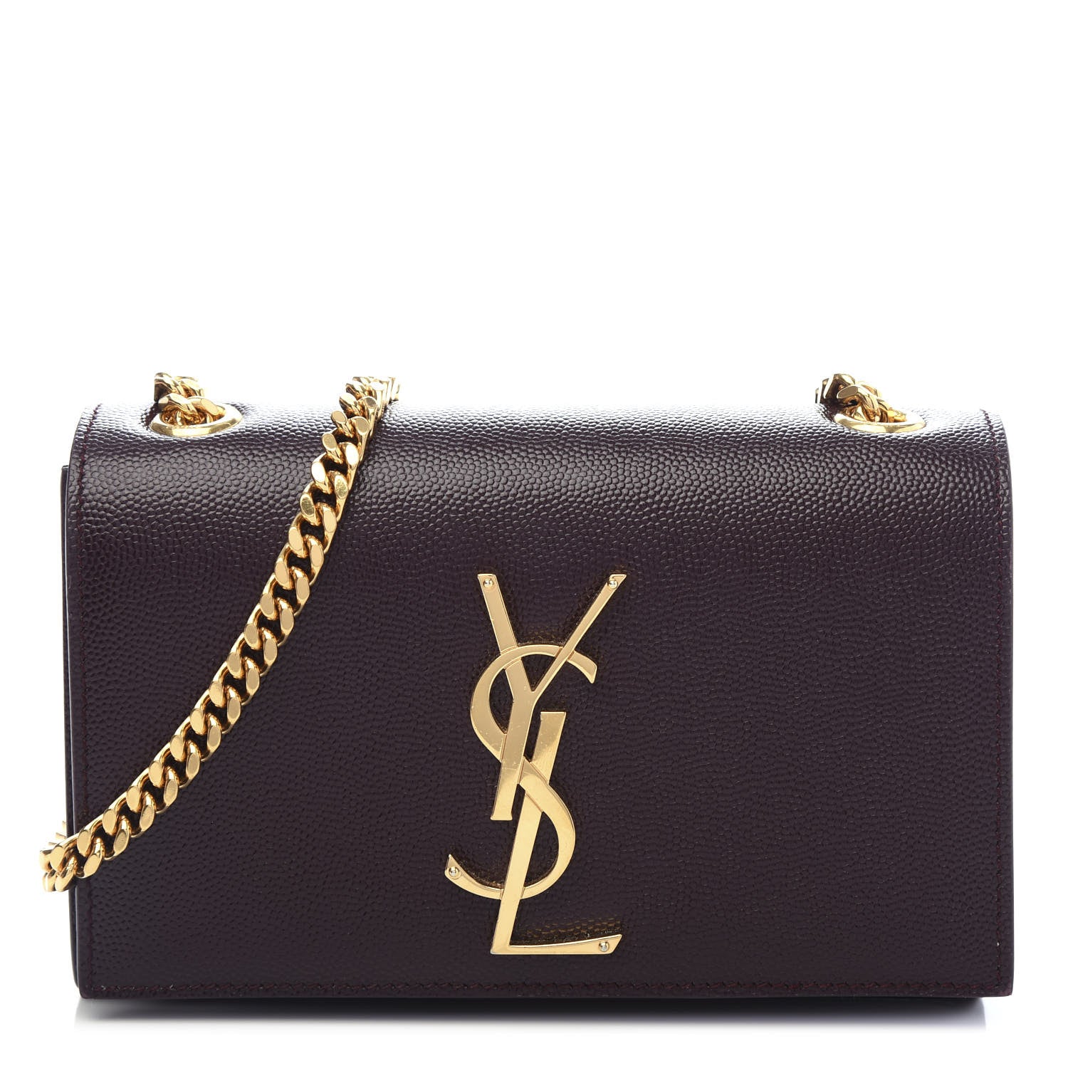 Saint Laurent Grain De Poudre Small Monogram Kate Satchel Armaranto 1 of 9